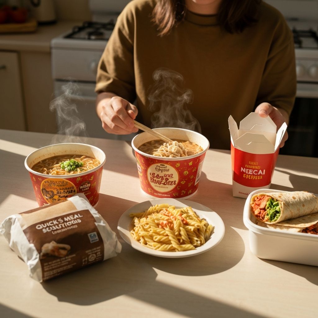 Quick meal solutions during busy periods