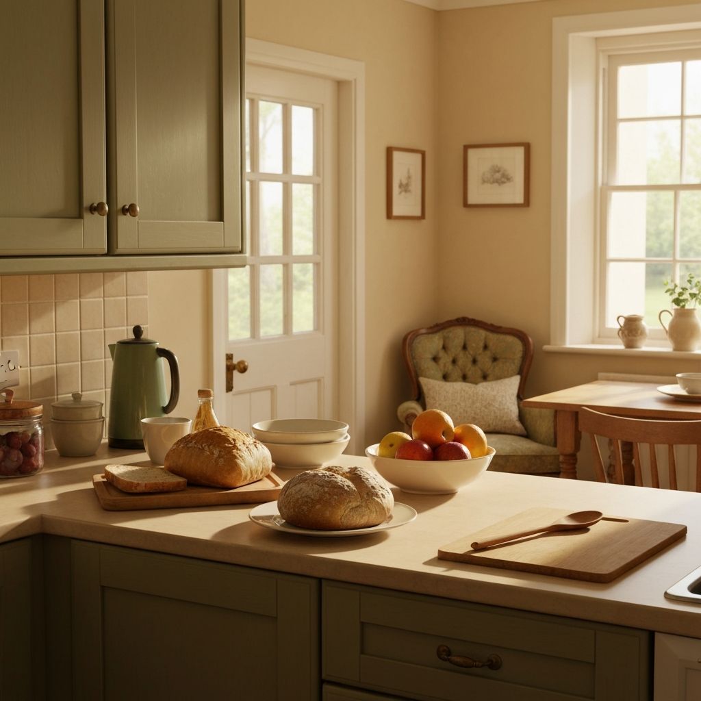 Typical home kitchen with everyday meals